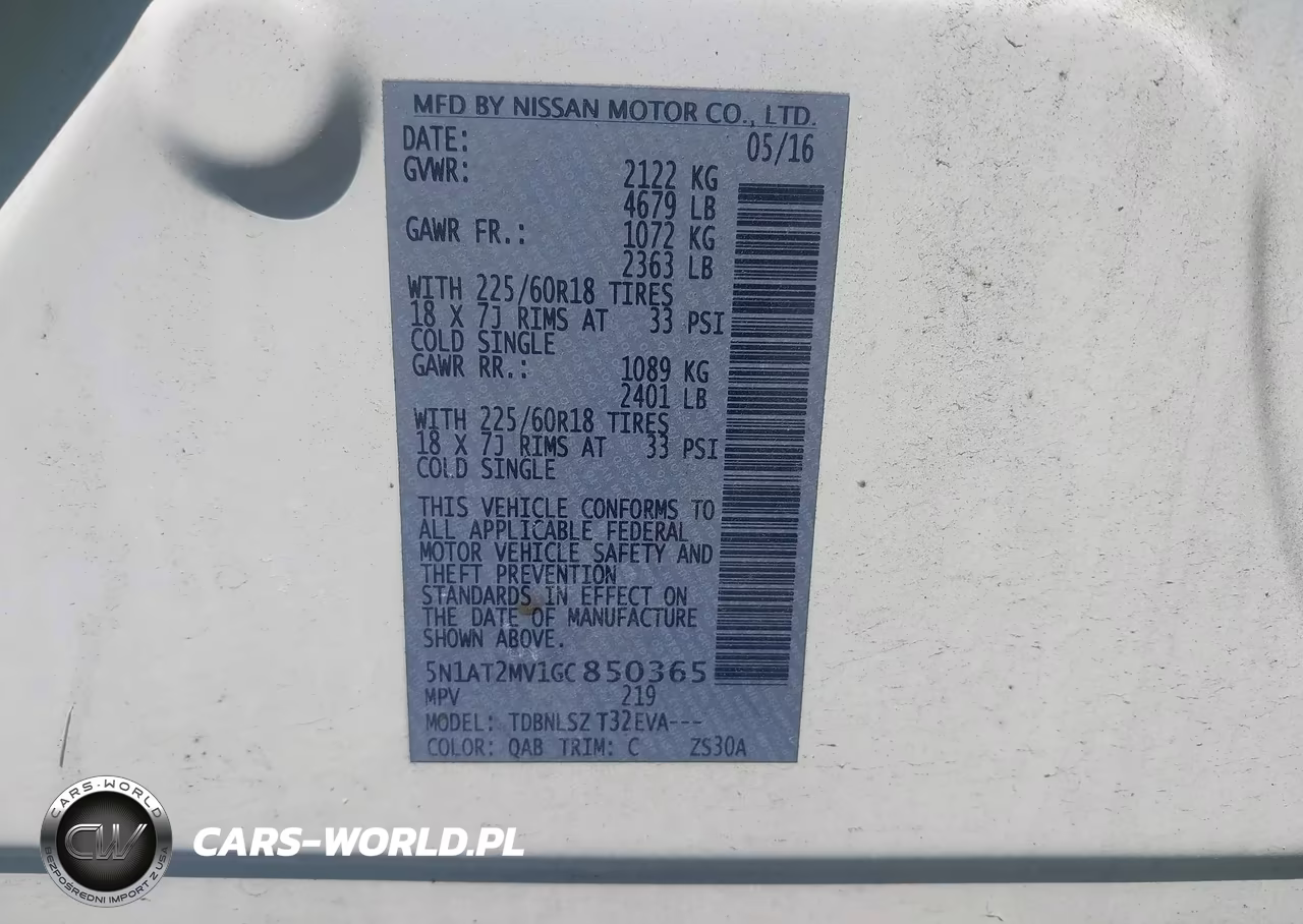 2016 Nissan Rogue Sl VIN:5N1AT2MV1GC850365 - 9