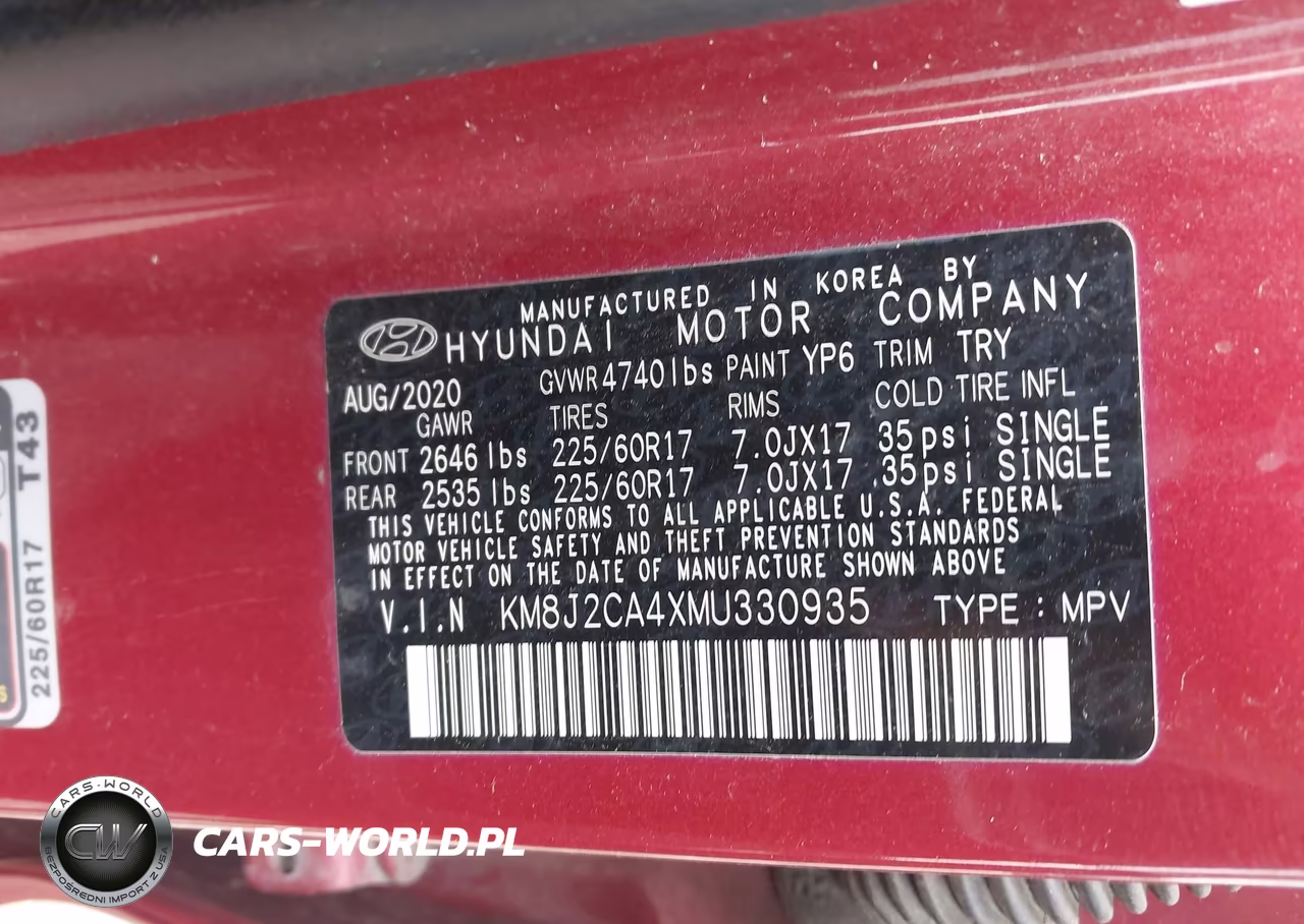 2021 Hyundai Tucson Se VIN:KM8J2CA4XMU330935 - 9
