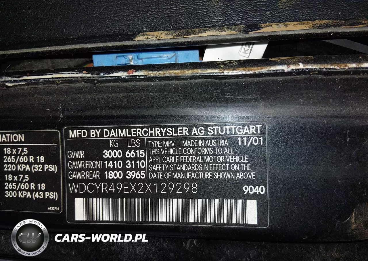 2002 Mercedes-Benz G 500 VIN:WDCYR49EX2X129298 - 9