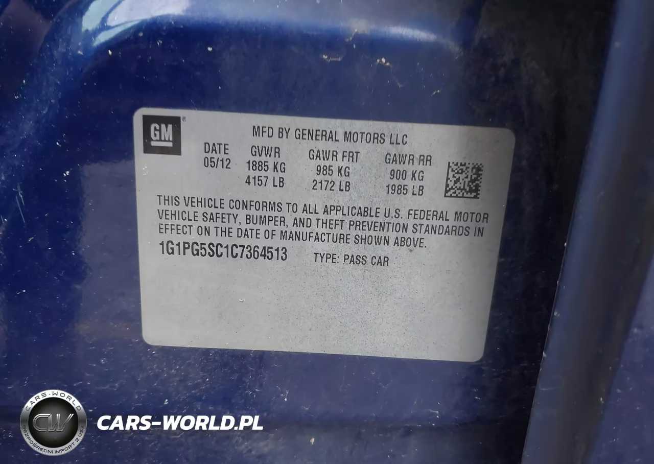 2012 Chevrolet Cruze 2Lt VIN:1G1PG5SC1C7364513 - 9