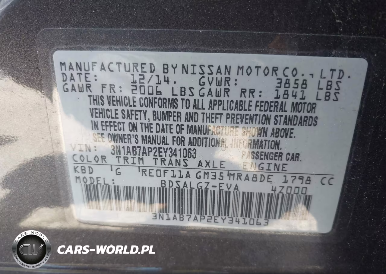 2014 Nissan Sentra Sl VIN:3N1AB7AP2EY341063 - 9