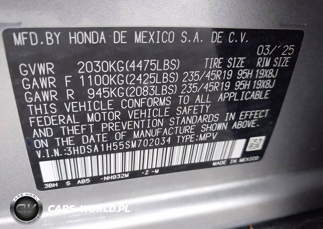 2025 Acura Adx A-Spec VIN:3HDSA1H55SM702034 - 9