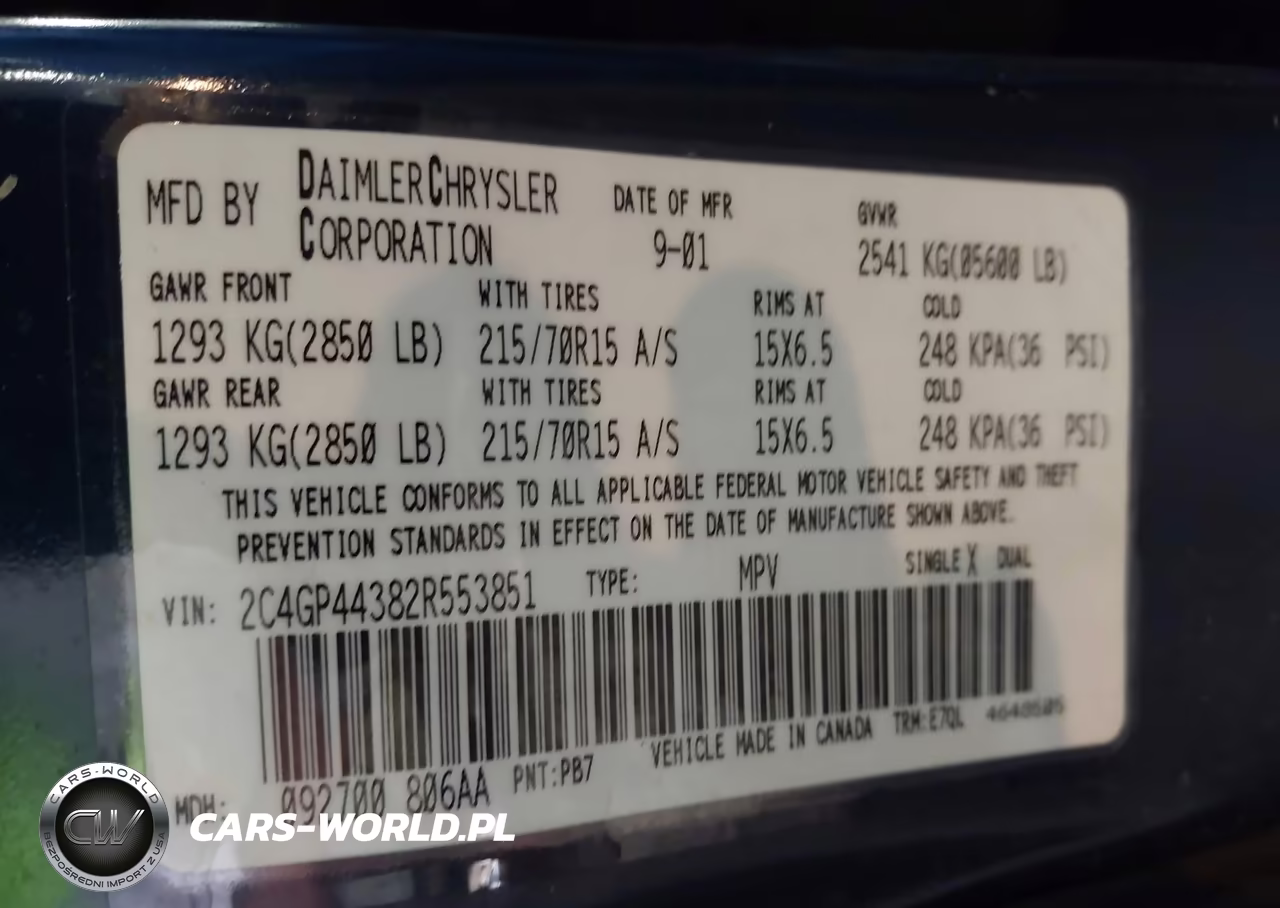 2002 Chrysler Town & Country Lx VIN:2C4GP44382R553851 - 9