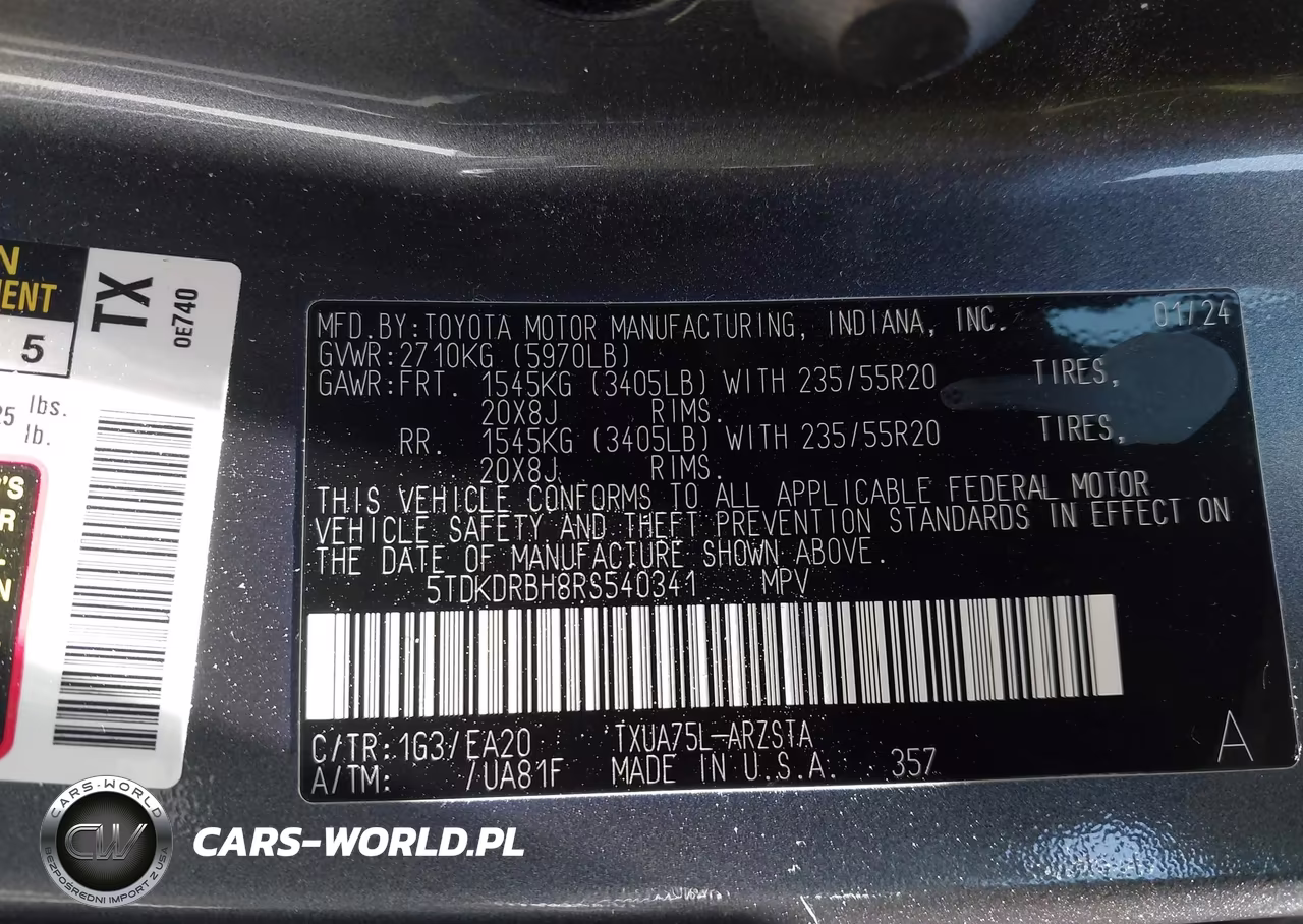 2024 Toyota Highlander Xse VIN:5TDKDRBH8RS540341 - 9