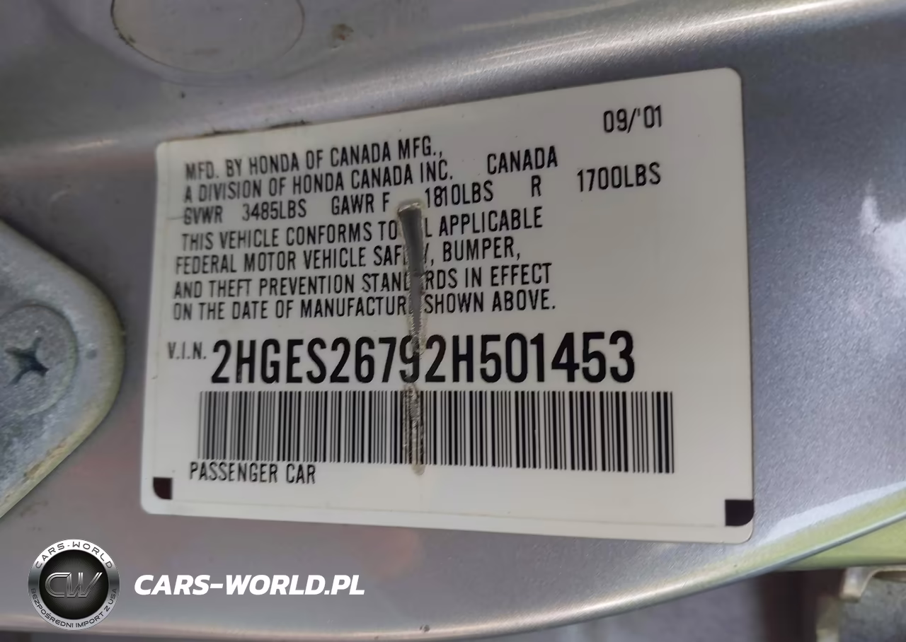 2002 Honda Civic Ex VIN:2HGES26792H501453 - 9