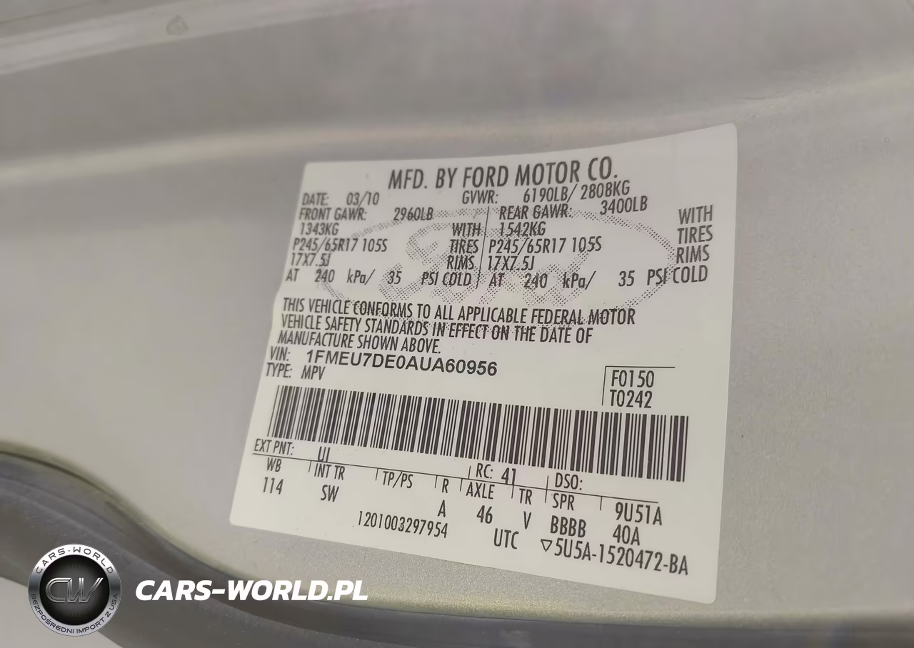 2010 Ford Explorer Xlt VIN:1FMEU7DE0AUA60956 - 9