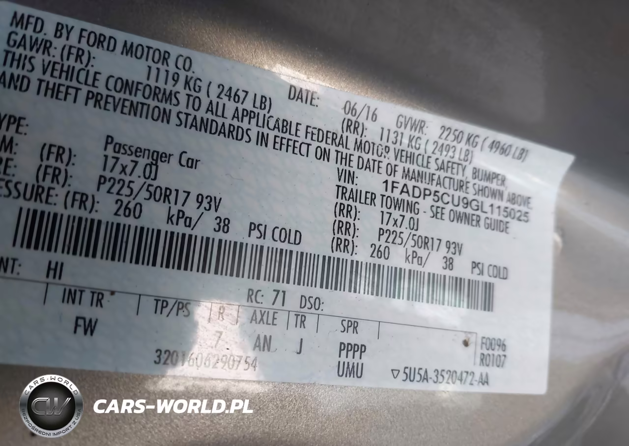 2016 Ford C-Max Energi Sel VIN:1FADP5CU9GL115025 - 9