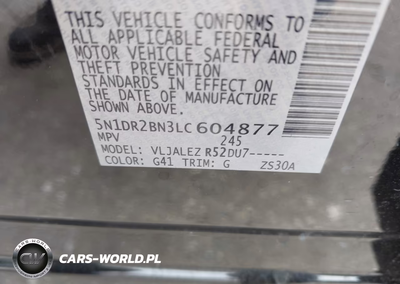 2020 Nissan Pathfinder Sv 2Wd VIN:5N1DR2BN3LC604877 - 9