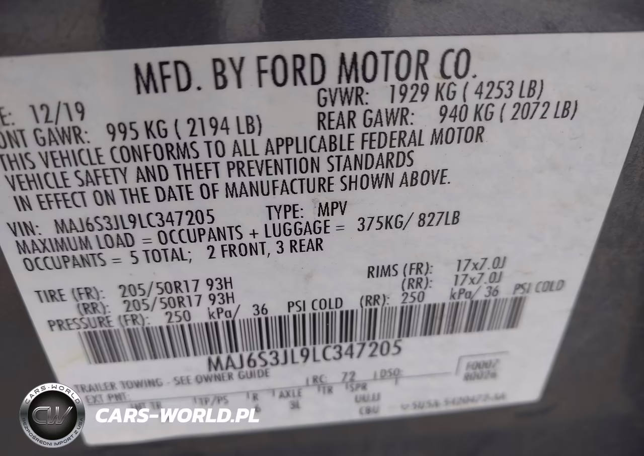 2020 Ford Ecosport Ses VIN:MAJ6S3JL9LC347205 - 9