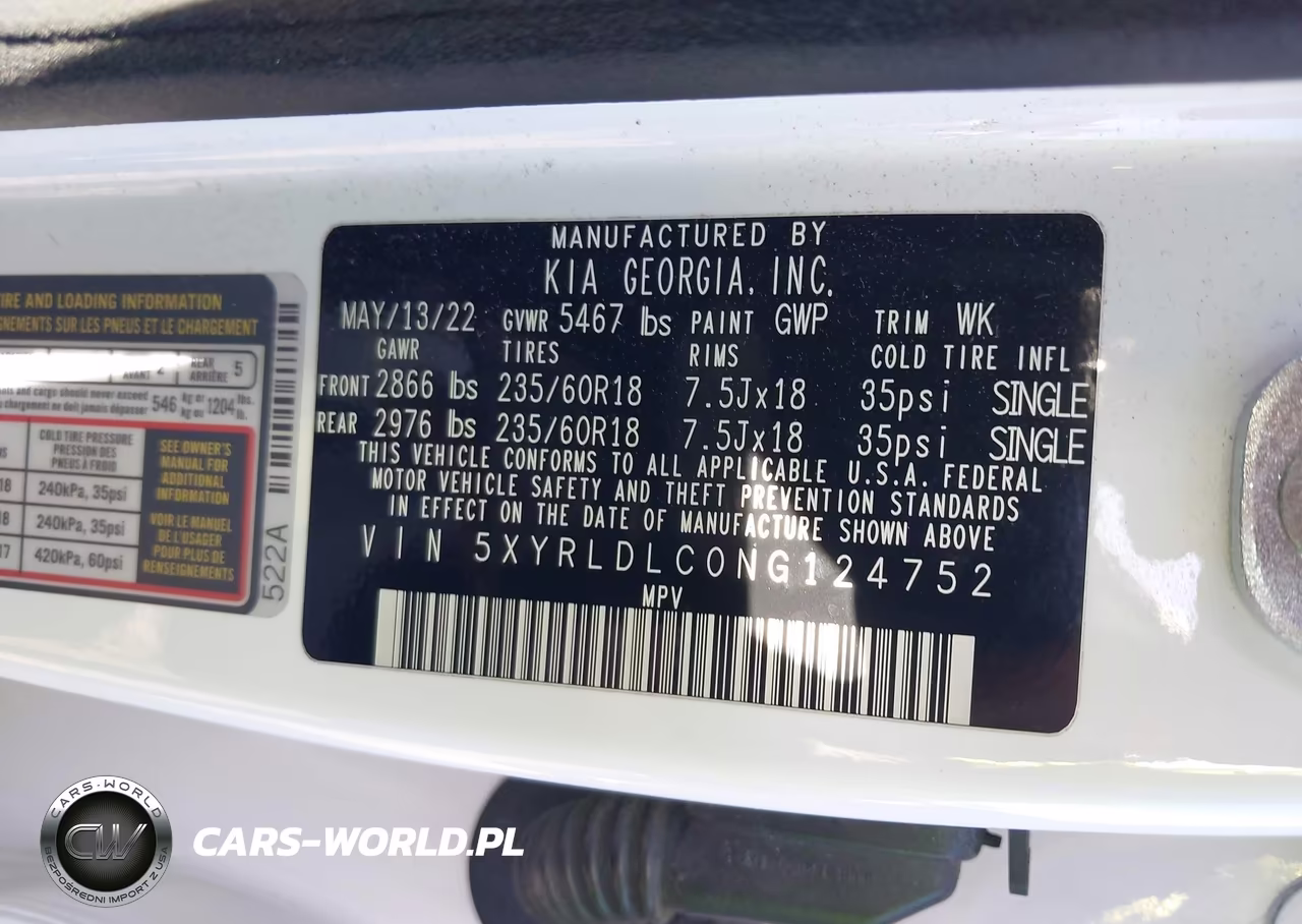 2022 Kia Sorento X-Line S VIN:5XYRLDLC0NG124752 - 9