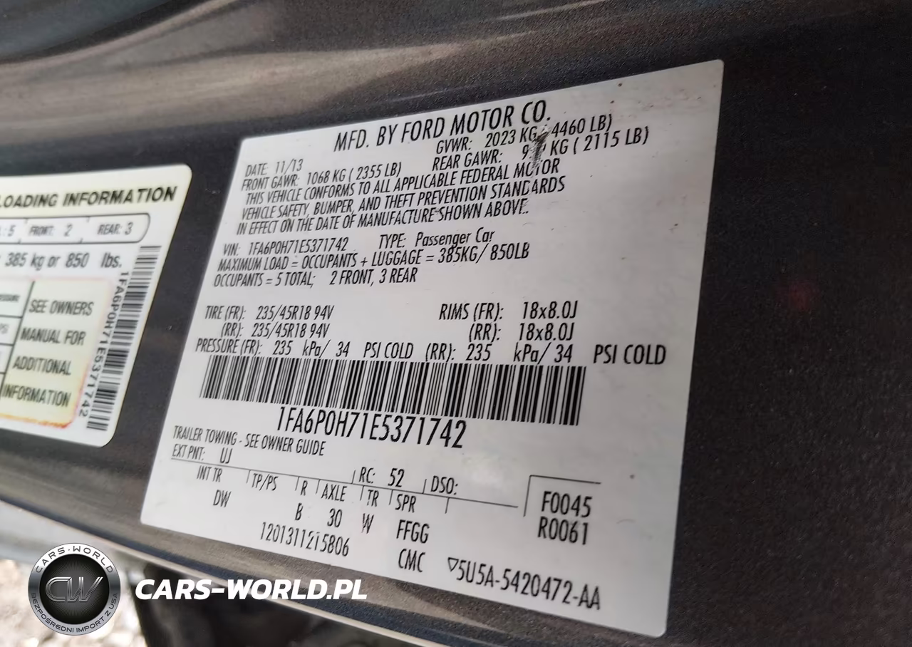 2014 Ford Fusion Se VIN:1FA6P0H71E5371742 - 9