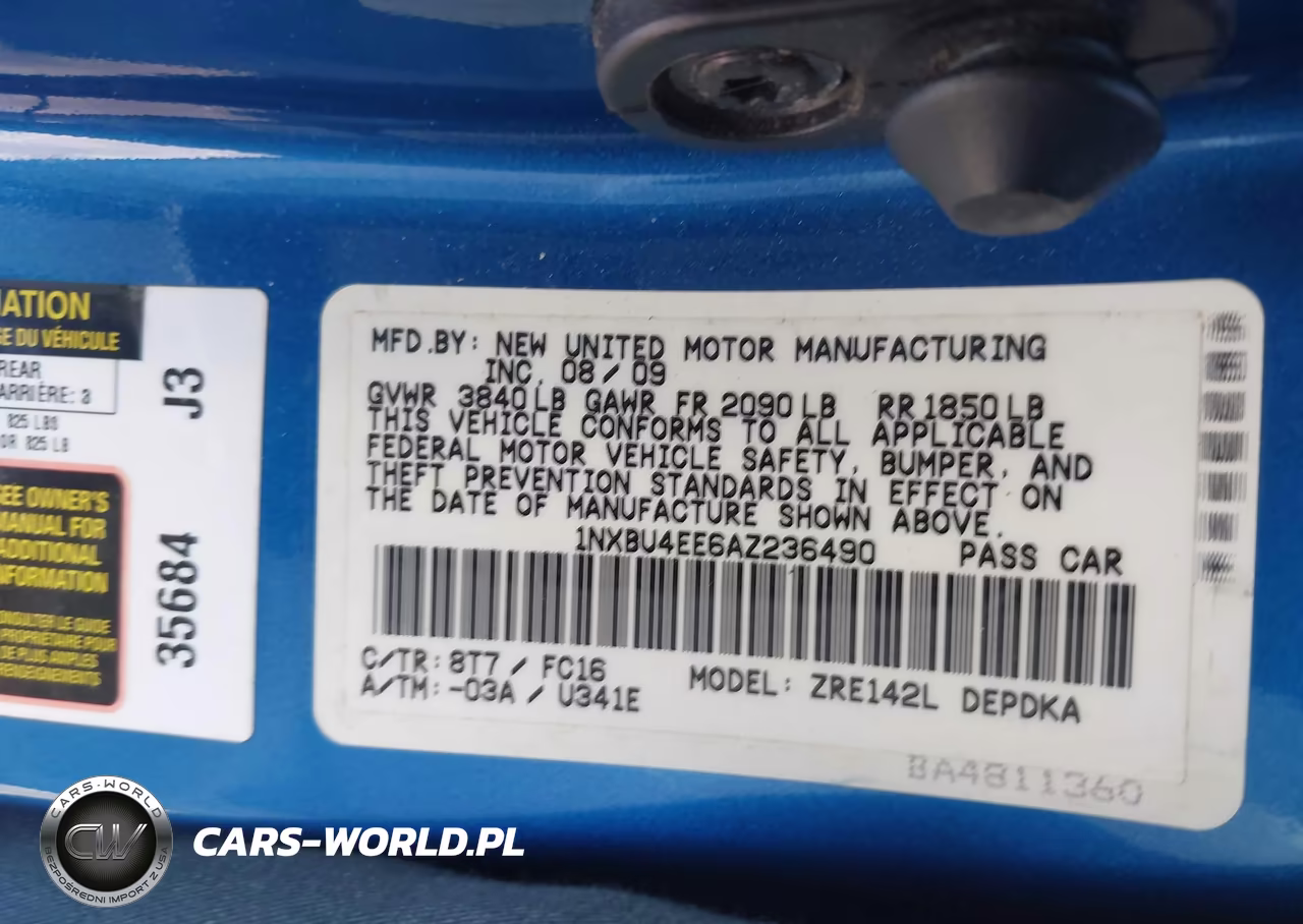 2010 Toyota Corolla Le VIN:1NXBU4EE6AZ236490 - 9