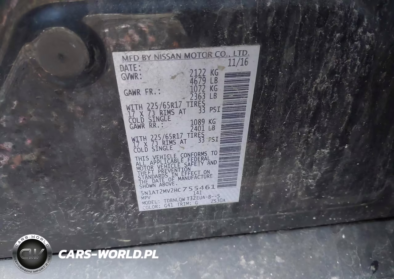 2017 Nissan Rogue Sv VIN:5N1AT2MV2HC755461 - 9