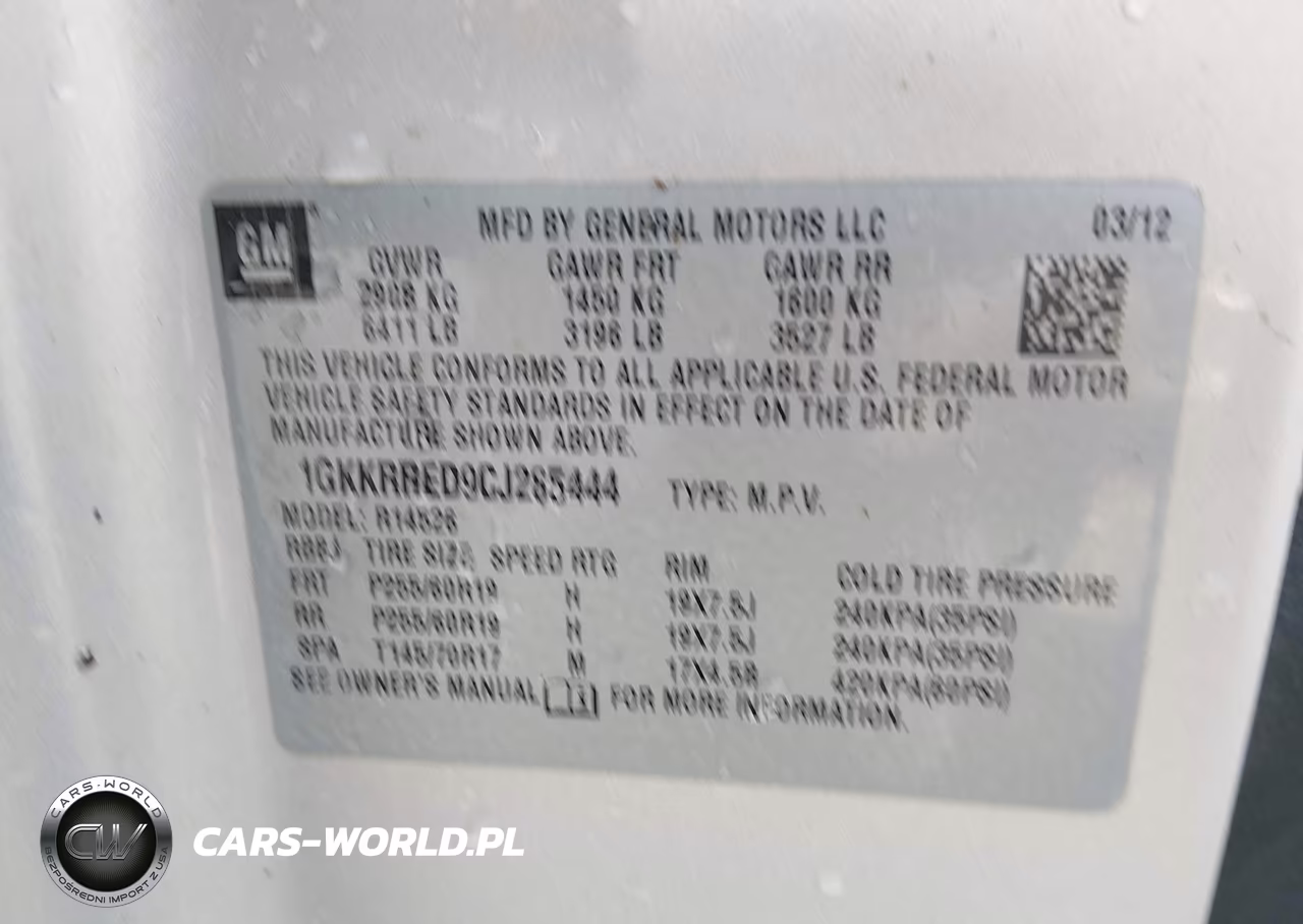 2012 GMC Acadia Slt-1 VIN:1GKKRRED9CJ285444 - 9