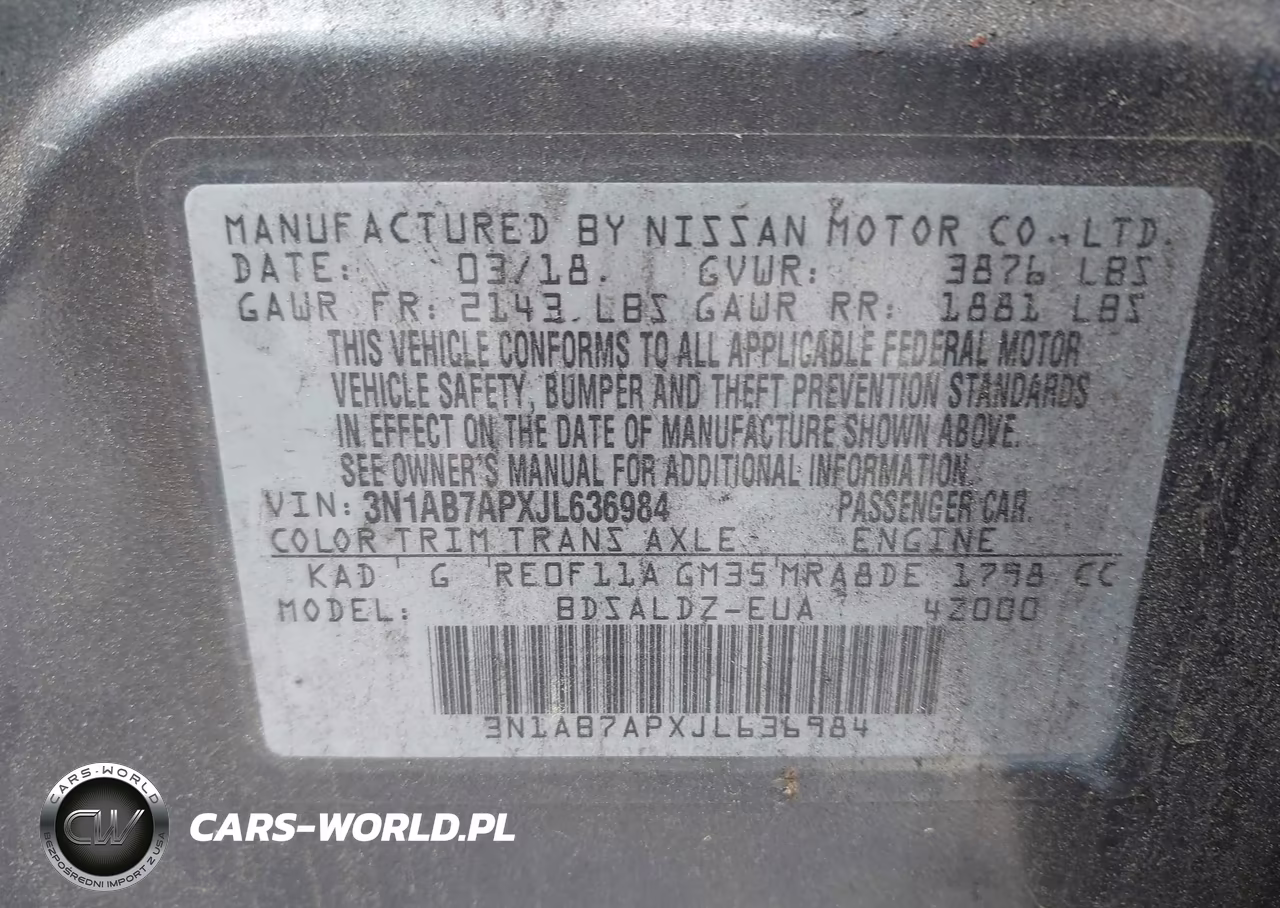 2018 Nissan Sentra Sv VIN:3N1AB7APXJL636984 - 9
