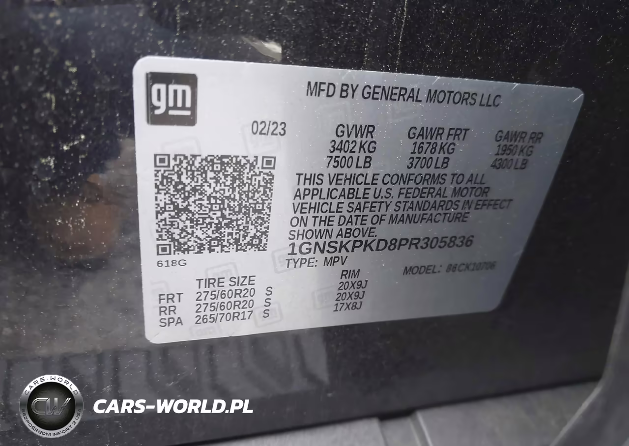 2023 Chevrolet Tahoe 4Wd Z71 VIN:1GNSKPKD8PR305836 - 9