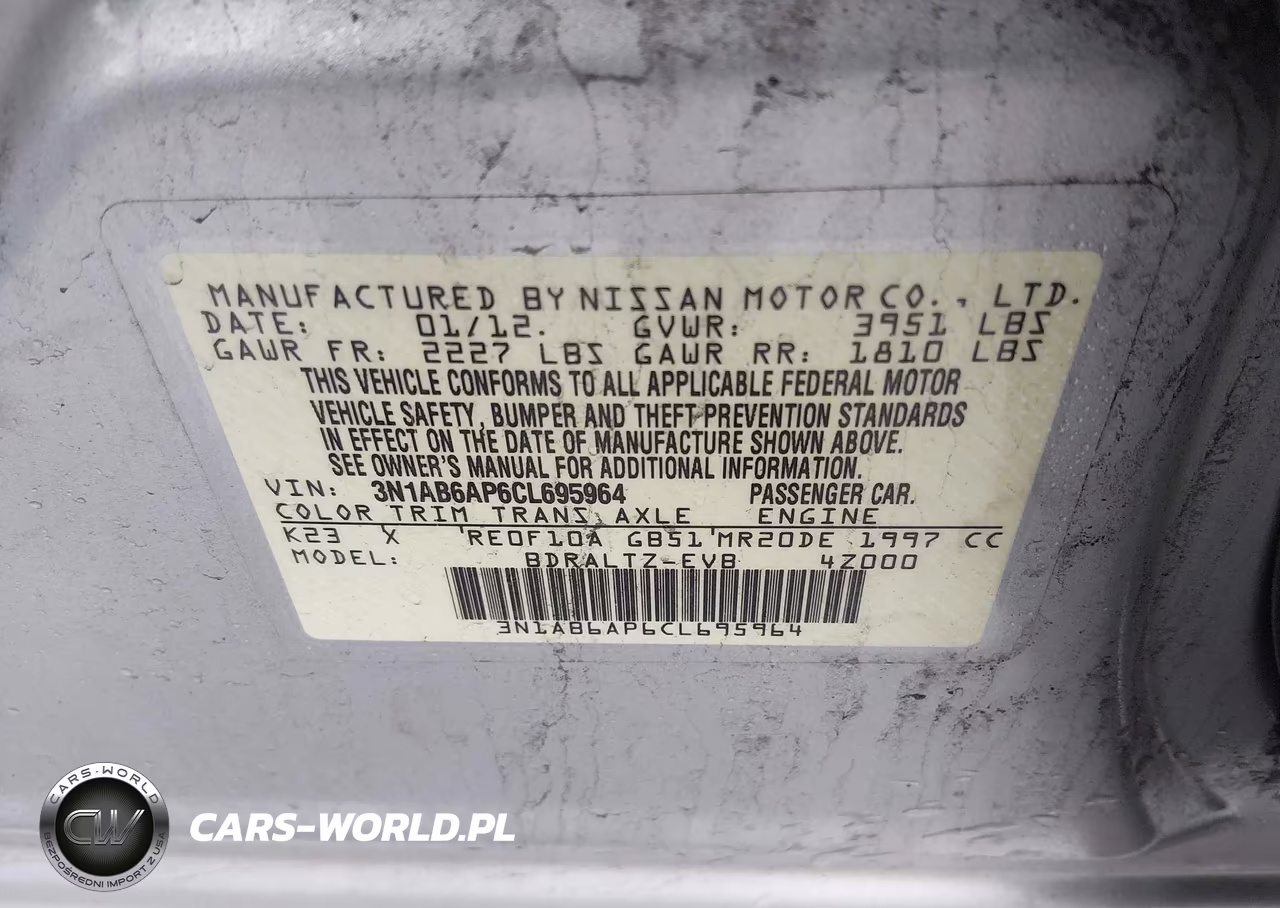 2012 Nissan Sentra 2.0 Sr VIN:3N1AB6AP6CL695964 - 9