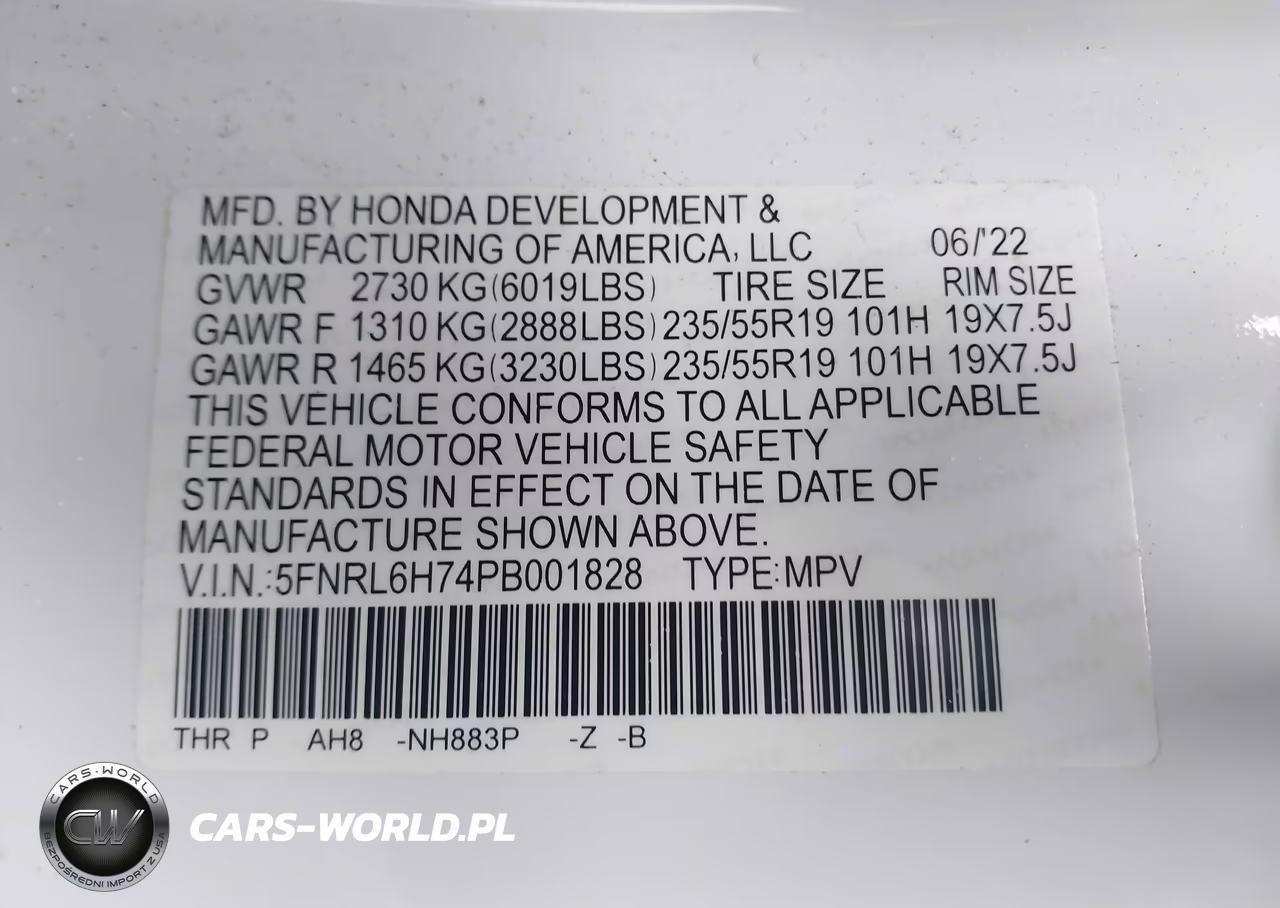 2023 Honda Odyssey Sport VIN:5FNRL6H74PB001828 - 9