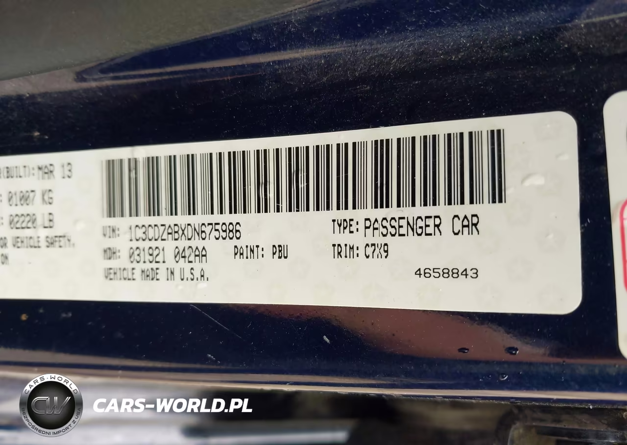 2013 Dodge Avenger Se VIN:1C3CDZABXDN675986 - 9