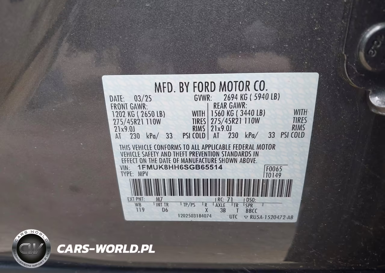 2025 Ford Explorer Platinum VIN:1FMUK8HH6SGB65514 - 9