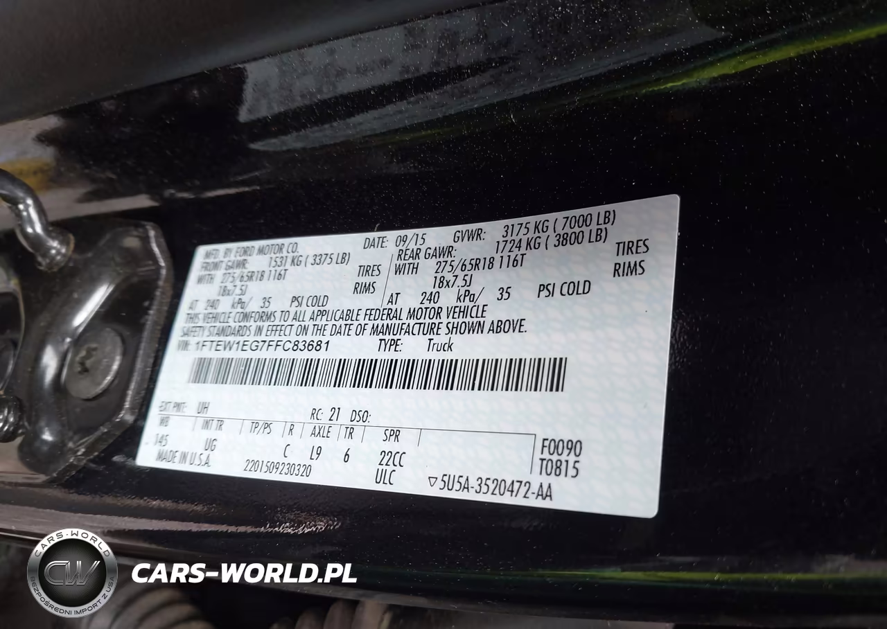 2015 Ford F-150 Xlt VIN:1FTEW1EG7FFC83681 - 9