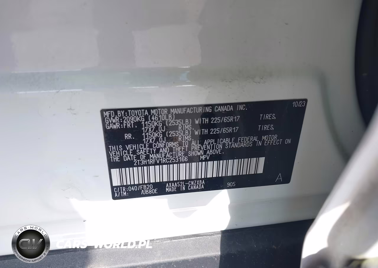 2024 Toyota Rav4 Le VIN:2T3H1RFV1RC253166 - 9