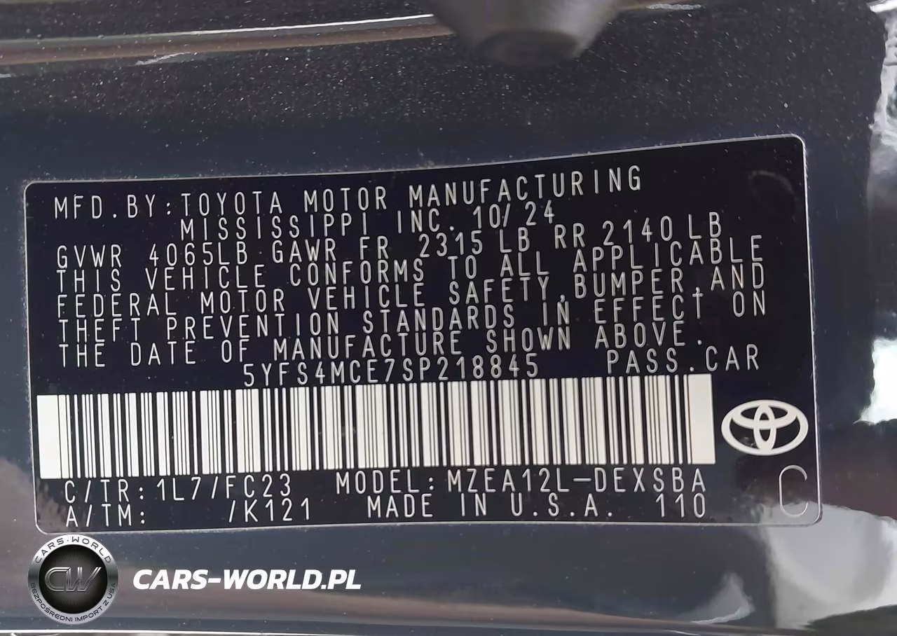 2025 Toyota Corolla Se VIN:5YFS4MCE7SP218845 - 9