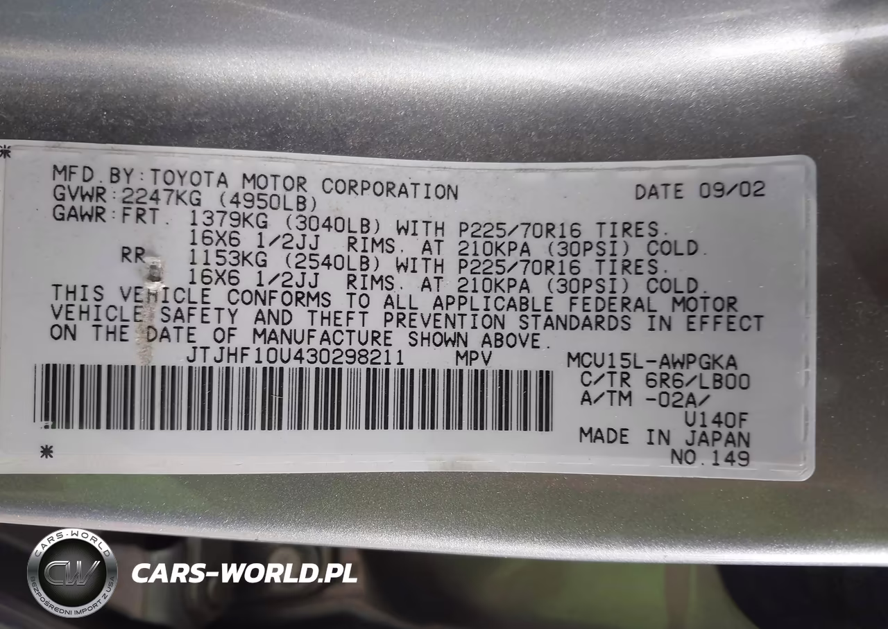 2003 Lexus Rx 300 VIN:JTJHF10U430298211 - 9