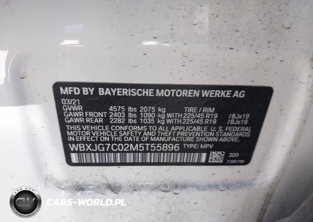 2021 BMW X1 Sdrive28I VIN:WBXJG7C02M5T55896 - 9