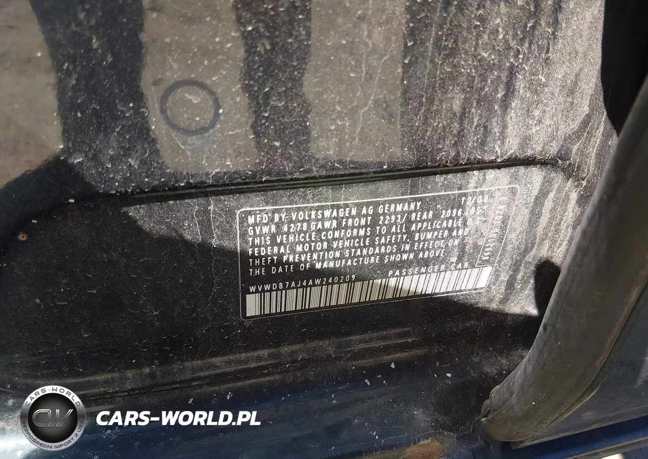 2010 Volkswagen Golf 4-Door VIN:WVWDB7AJ4AW240209 - 9