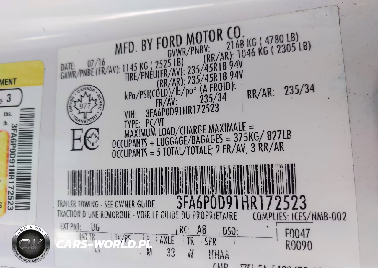 2017 Ford Fusion Titanium VIN:3FA6P0D91HR172523 - 9