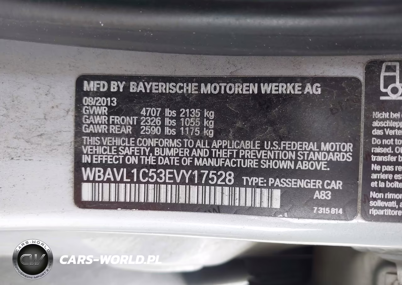 2014 BMW X1 xDrive28I VIN:WBAVL1C53EVY17528 - 9