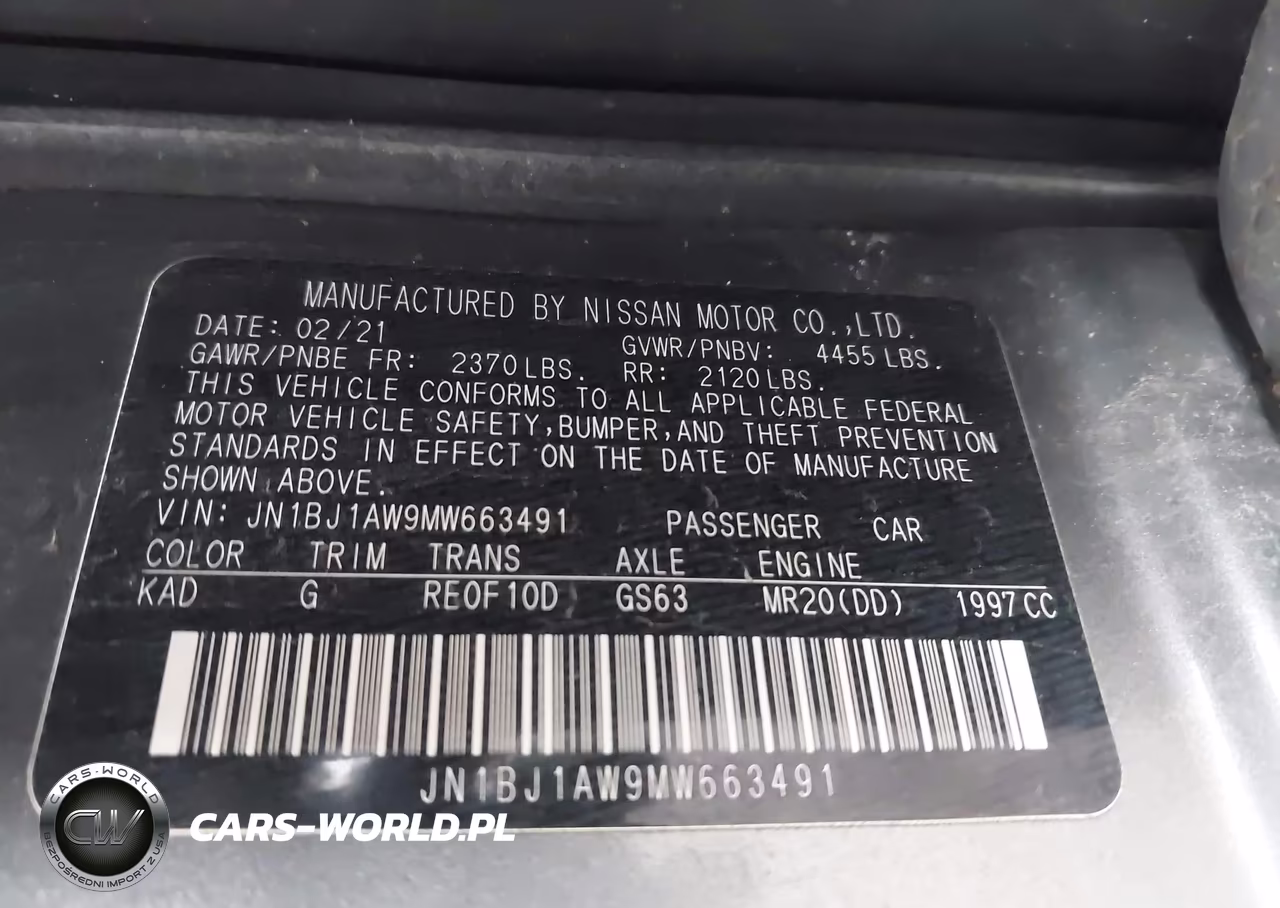 2021 Nissan Rogue Sport S Awd Xtronic Cvt VIN:JN1BJ1AW9MW663491 - 9