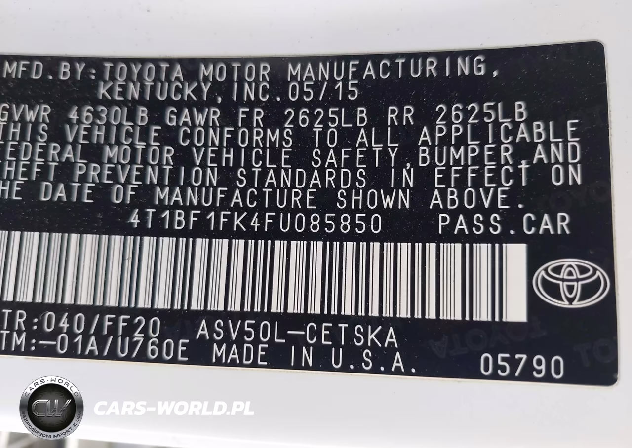 2015 Toyota Camry Se VIN:4T1BF1FK4FU085850 - 9
