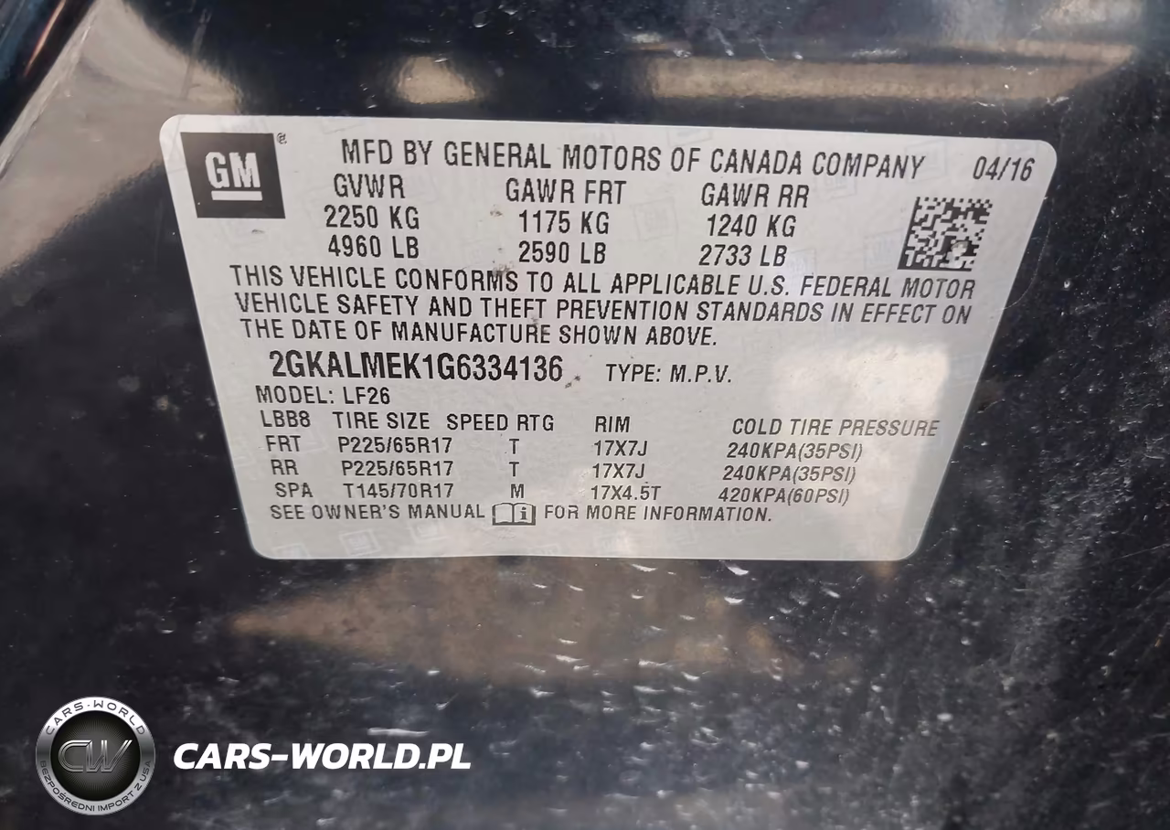 2016 GMC Terrain Sle-1 VIN:2GKALMEK1G6334136 - 9