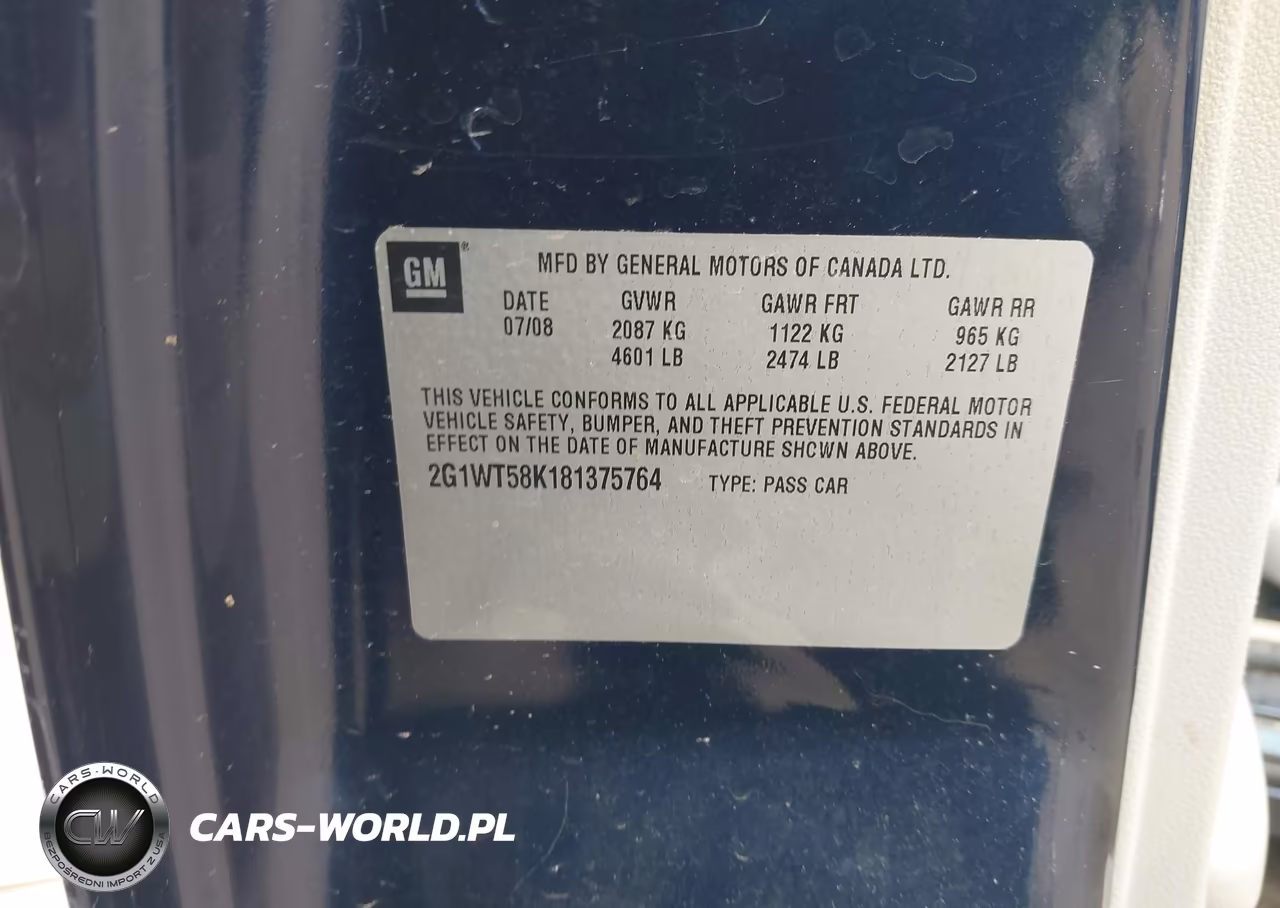 2008 Chevrolet Impala Lt VIN:2G1WT58K181375764 - 9