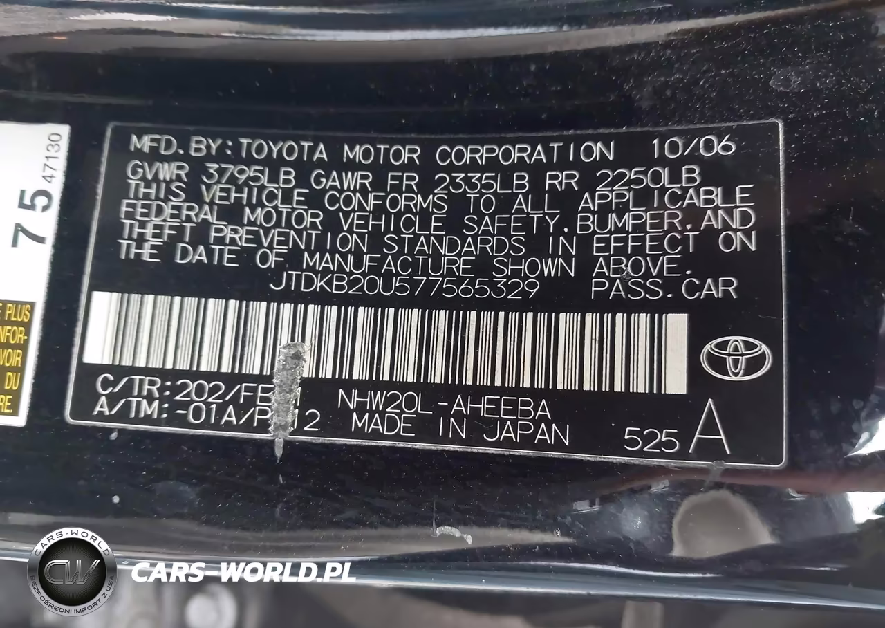 2007 Toyota Prius VIN:JTDKB20U577565329 - 9