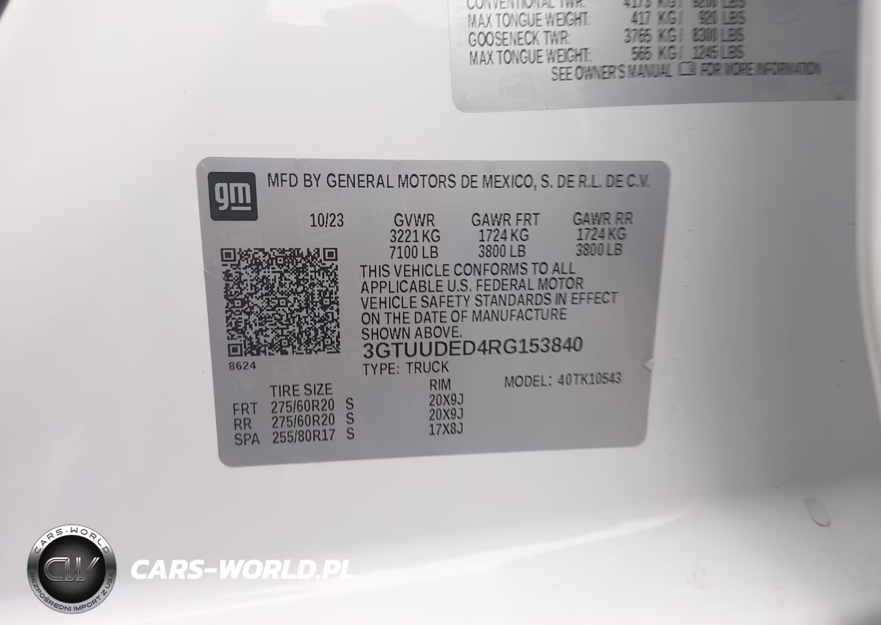 2024 GMC Sierra 1500 4Wd Short Box Slt VIN:3GTUUDED4RG153840 - 9