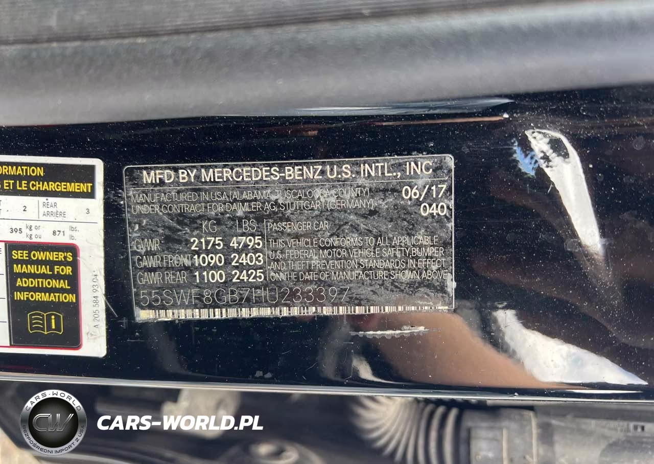 2017 Mercedes-Benz Amg C 63 VIN:55SWF8GB7HU233397 - 9