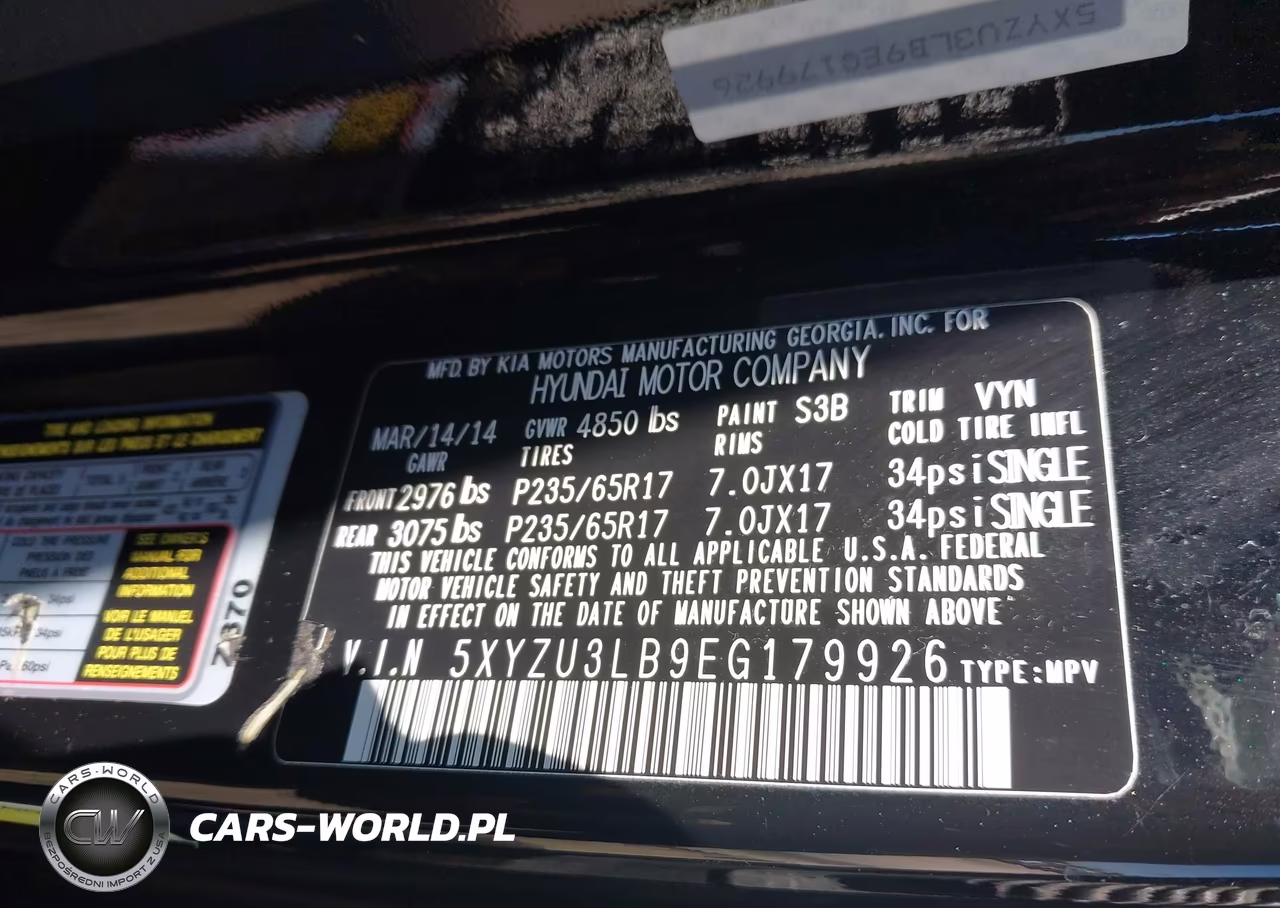 2014 Hyundai Santa Fe Sport 2.4L VIN:5XYZU3LB9EG179926 - 9