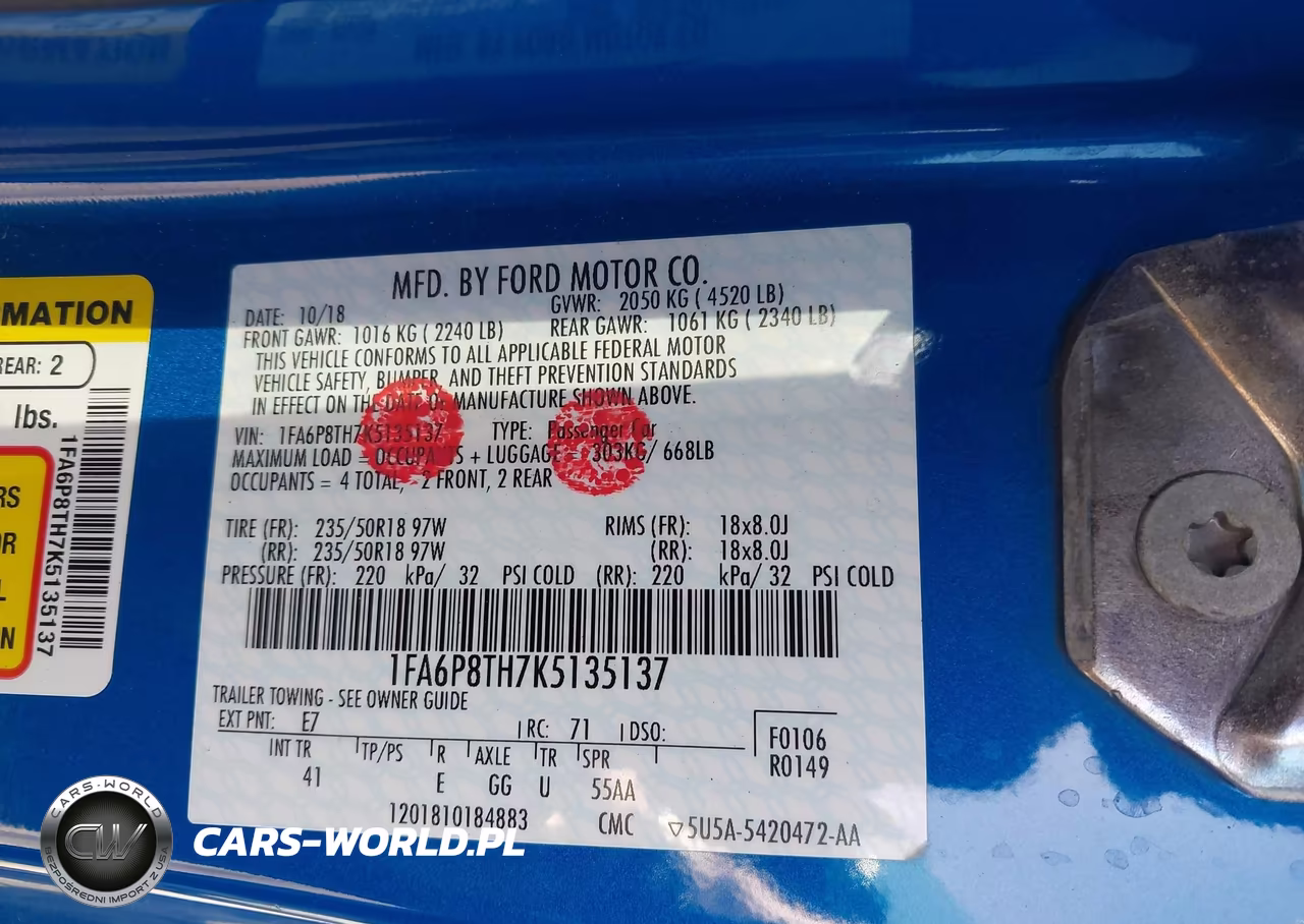 2019 Ford Mustang Ecoboost Premium VIN:1FA6P8TH7K5135137 - 9