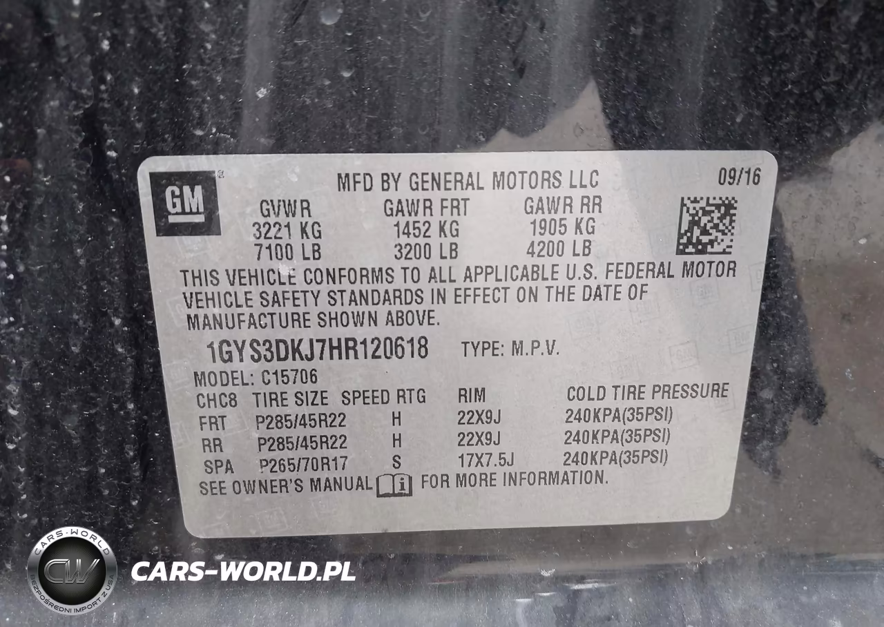 2017 Cadillac Escalade Platinum VIN:1GYS3DKJ7HR120618 - 9