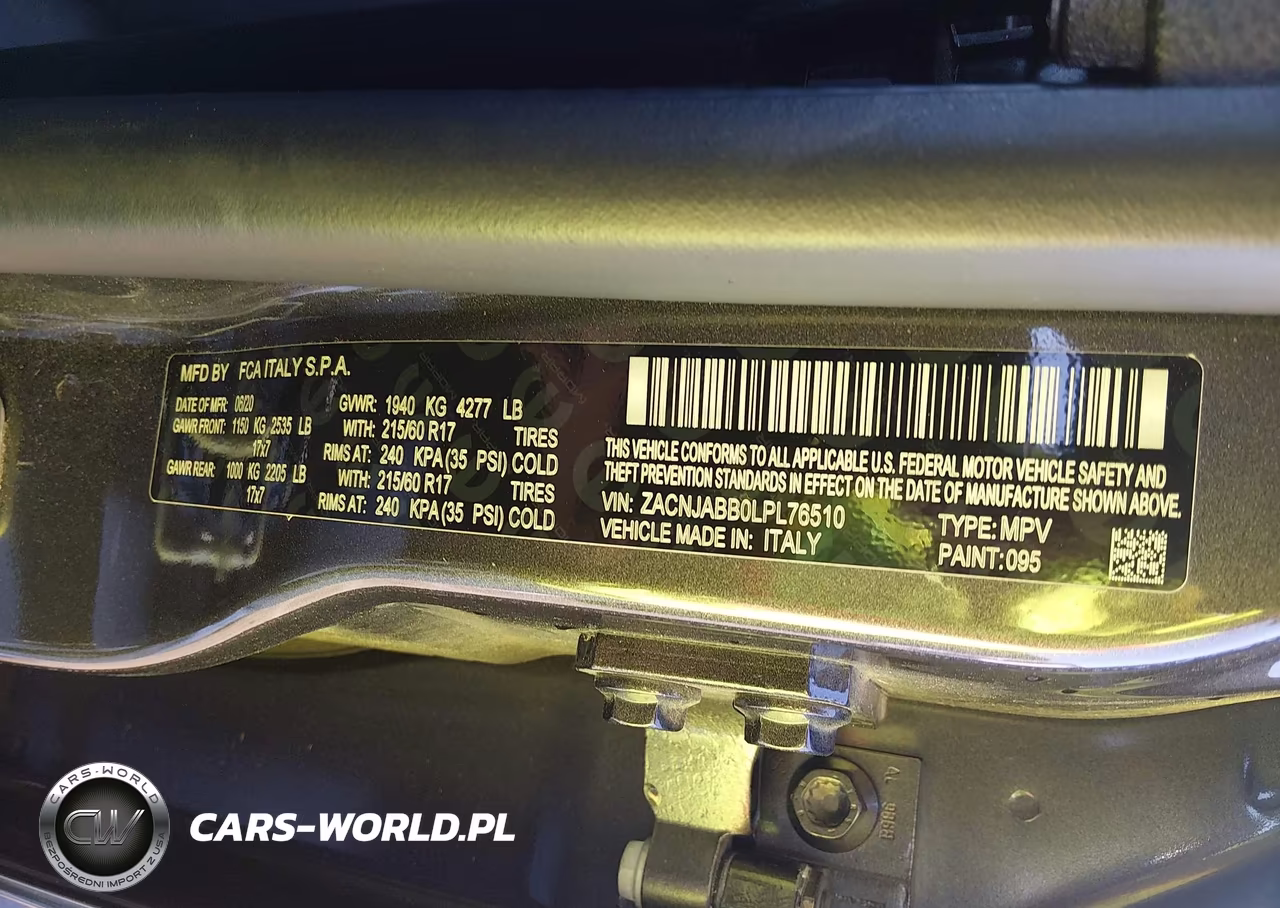 2020 Jeep Renegade Altitude Fwd VIN:ZACNJABB0LPL76510 - 9