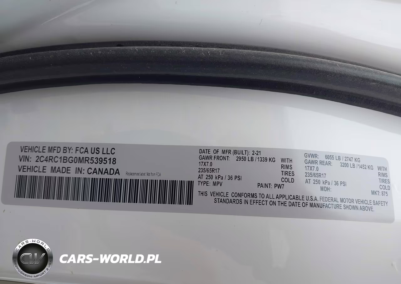 2021 Chrysler Pacifica Touring L VIN:2C4RC1BG0MR539518 - 9
