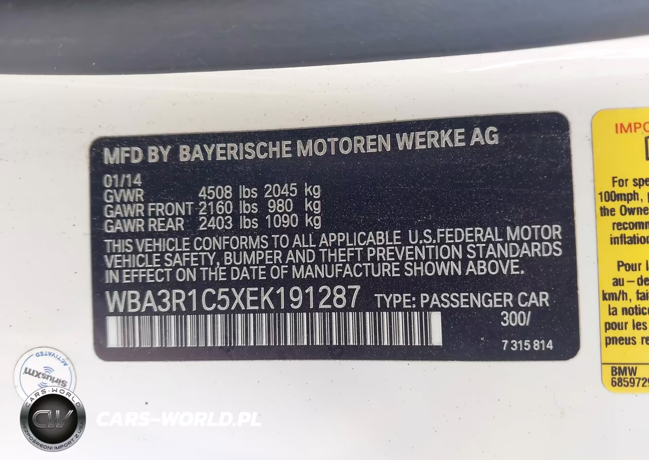 2014 BMW 435I VIN:WBA3R1C5XEK191287 - 9