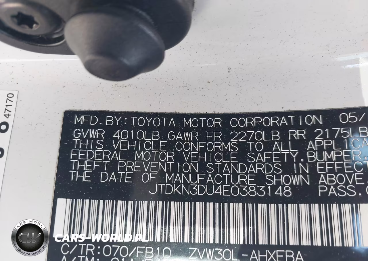 2014 Toyota Prius Two VIN:JTDKN3DU4E0383148 - 9