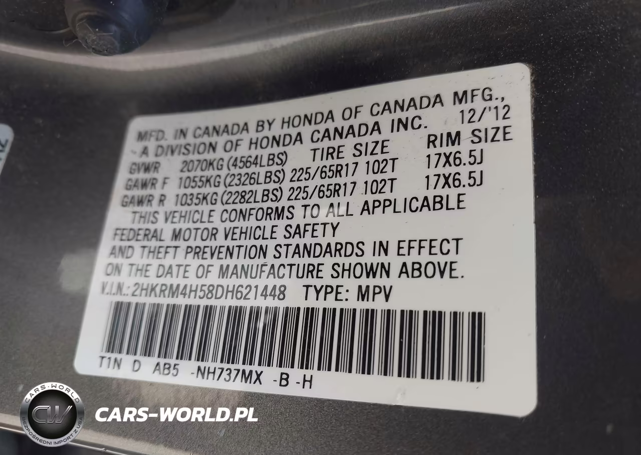 2013 Honda Cr-V Ex VIN:2HKRM4H58DH621448 - 9