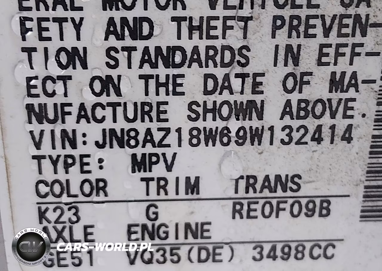 2009 Nissan Murano Sl VIN:JN8AZ18W69W132414 - 9