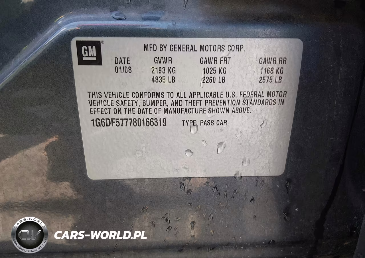 2008 Cadillac Cts Standard VIN:1G6DF577780166319 - 9