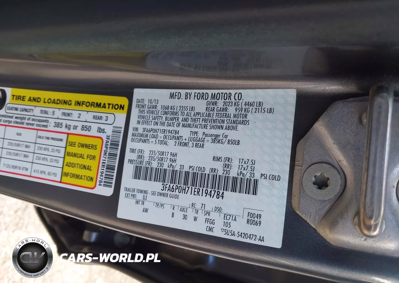 2014 Ford Fusion Se VIN:3FA6P0H71ER194784 - 9